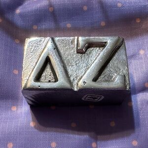 Delta Zeta Silver Metal Block picture holder